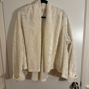 Connected Apparel Women's Ivory Textured Sweater VTG XL